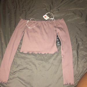 NWT off shoulder crop top